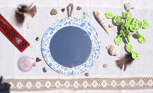 Hand crafted mosaic - mosaic, glass