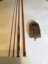 Alex Martin Split Cane Fly Fishing Rod 10 ft 6 Inch 3 Piece with Wading Stick