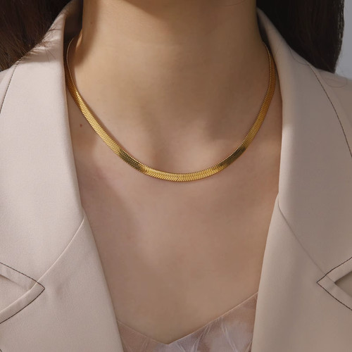 Stainless steel snake chain - steel,