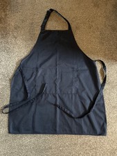 Blue apron with double pocket