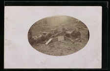 Photo postcard soldiers during
