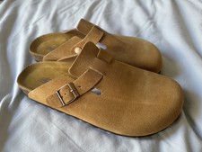 Birkenstock Boston Soft Footbed Mens Clogs Sandals In brown Suede UK9