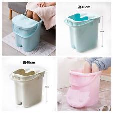 Tall 40cm Foot Spa Pedicure Bath Foot Knee Massage Bucket Feet Therapy with Lid