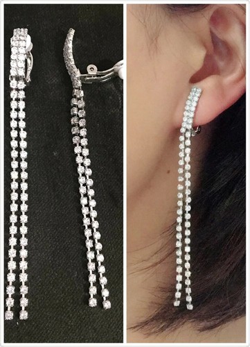 Clip long rhinestone - 3.2",
