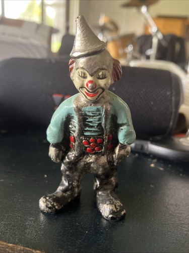 Vintage enesco pewter clown - enesco,