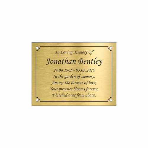 Memorial plaque bench plate - plaque,,