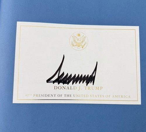 President trump hand signed - trump,