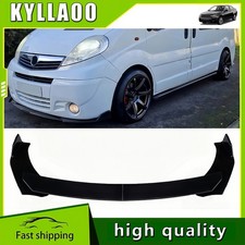 For Opel Vauxhall Vivaro 2007-2018 Gloss Black Front Bumper Lip Splitter Spoiler