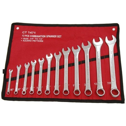 Combination spanner set 12pc - combination,