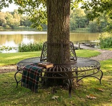 Garden Tree Bench Iron Ornate