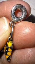 Pandora Yellow New York Taxi Charm Silver ALE S925 Statue,apple Dangle