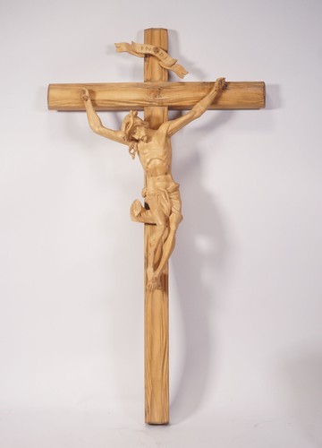 Large antique hand - large, hand-carved