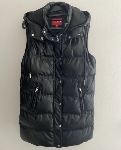 Guess black hooded bodywarmer - black,