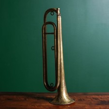 Antique french brass bugle - french,