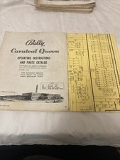 Bally - Carnival Queen - Pin  Ball Machine operation instructions Parts Cataloge