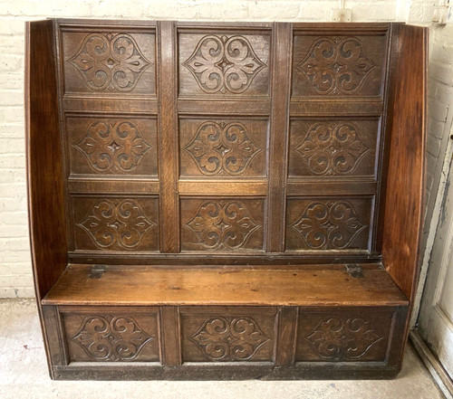 Antique victorian oak elm - &,