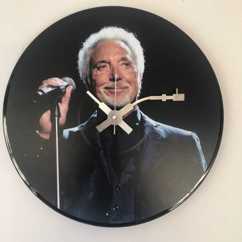 Iconic vinyl record wall clock - record,