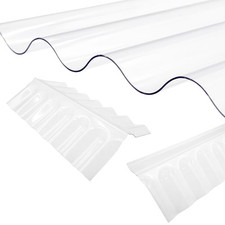 Polycarbonate Corrugated Roof Sheet Clear SUNTUF UV Protected DIY Pergola Canopy