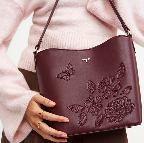 Floral bucket shoulder bag - shoulder,