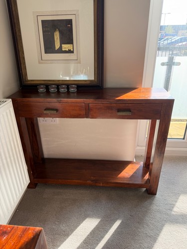 Indian rosewood console - rosewood, table