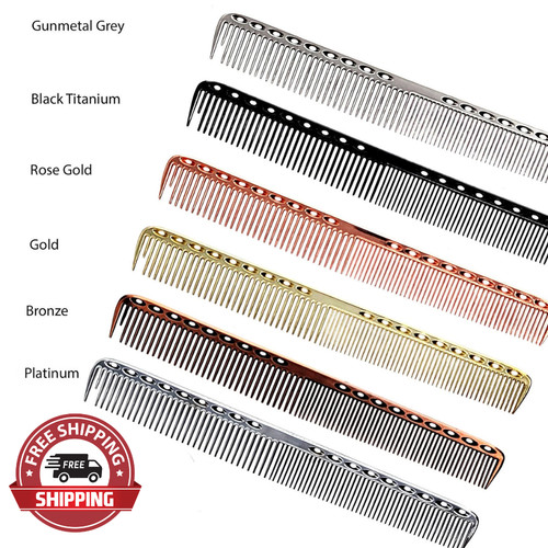 Aluminum hair cutting comb - aluminum,