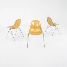 C. 2018 Eames Modernica Stacking Side / Dining Chair Yellow Fiberglass 7x Avail