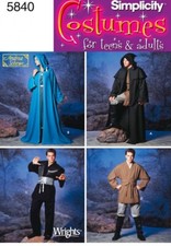 Simplicity Sewing Pattern 5840 Men, Teenagers, Women XS-S-M-L-XL