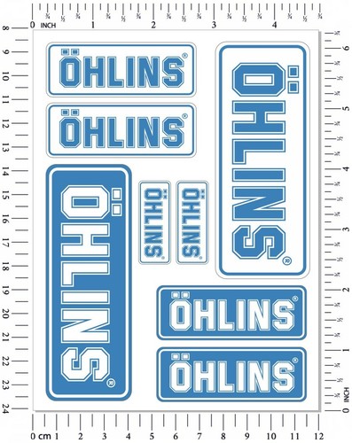 Ohlins fork shock stickers - fork, set