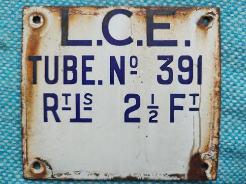 Vintage enameled railway sign - railway,