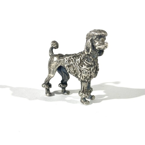Antique solid silver poodle - antique,
