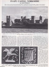 SNAPE CASTLE, YORKSHIRE. SEVERAL PICTURES AND ACCOMPANYING TEXT, REMOVED FROM AN