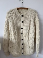 Hand knitted aran wool - knitted,
