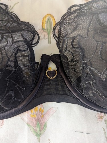 Pretty black mesh - bra, with