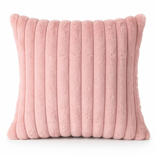 Ribbed plush cushion covers - ribbed,