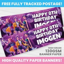 PERSONALISED KPOP BANNER ANY NAME PHOTO DEMON HUNTERS PARTY BANNERS