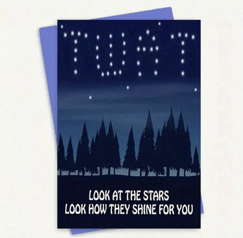 Rude birthday card him - t**t,