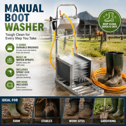 Boot wash station stainless - wash,