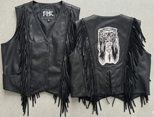Fmc leather motorcycle vest - fmc,
