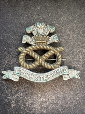 North Staffordshire Regiment, British Army Cap Badge. Sweetheart Brooched.