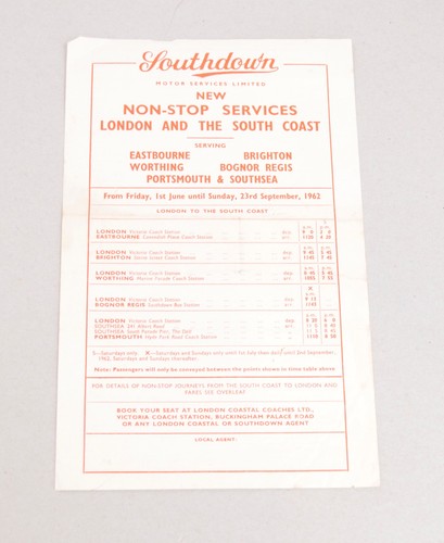Bus timetable handbill - timetable,