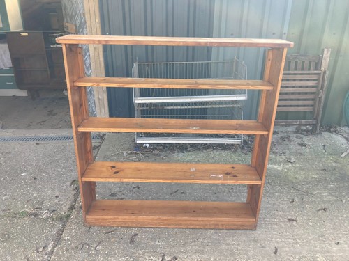Pine shelving unit - unit, bookcase