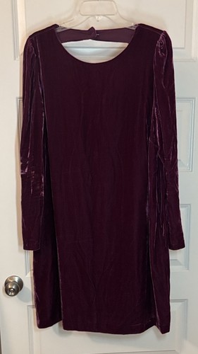 Boden plum velvet open - plum, back