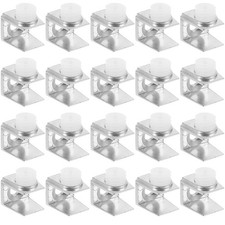  20 Pcs Glass Shelf Display Holder Brackets Heavy Duty Shower Door Clamp
