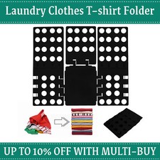 T-Shirt Clothes Folding Board - Fast Clothes Folder for Kids & Adults - Black