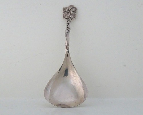 Dutch silver caddy spoon - silver,