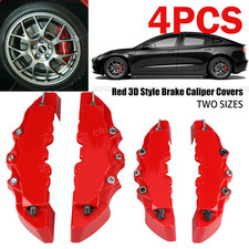 4X Universal Red Break Caliper Cover Car Disc Front Rear Kits Wheel Size 14-17"