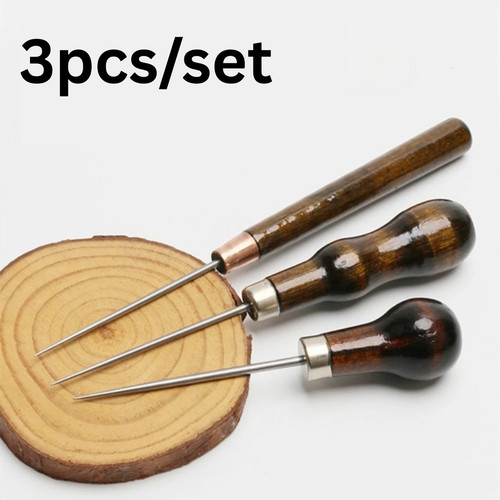 3pcs leather sewing needles - leather,