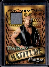The Rock Event Used Mat 2003 Fleer Matitude Aggression WWE WWF Patch