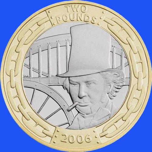 Coin 2006 brunel portrait - coin.,