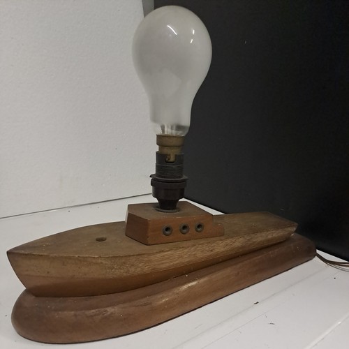 1960s wooden boat table lamp - 1960s,
